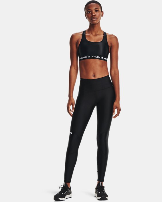 Women's HeatGear® Armour No-Slip Waistband Shine Full-Length Leggings, Black, pdpMainDesktop image number 0